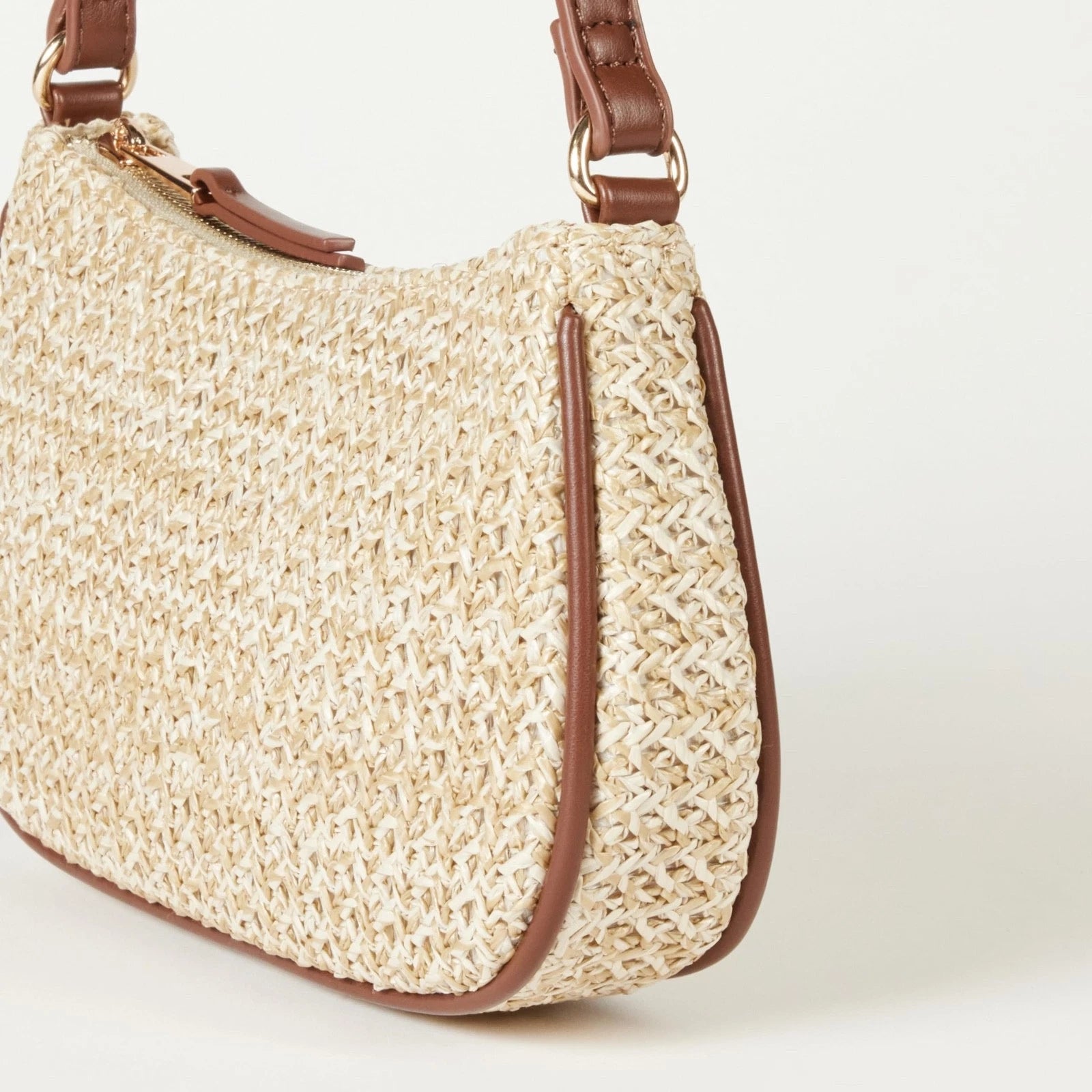 The Drop Women's Melanie Small Shoulder Bag, Natural Straw, One Size