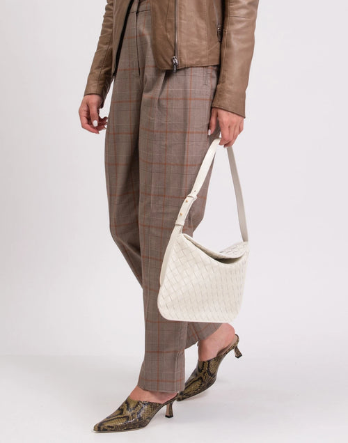 BOTTEGA VENETA Intrecciato Leather Shoulder Bag Adjustable Strap