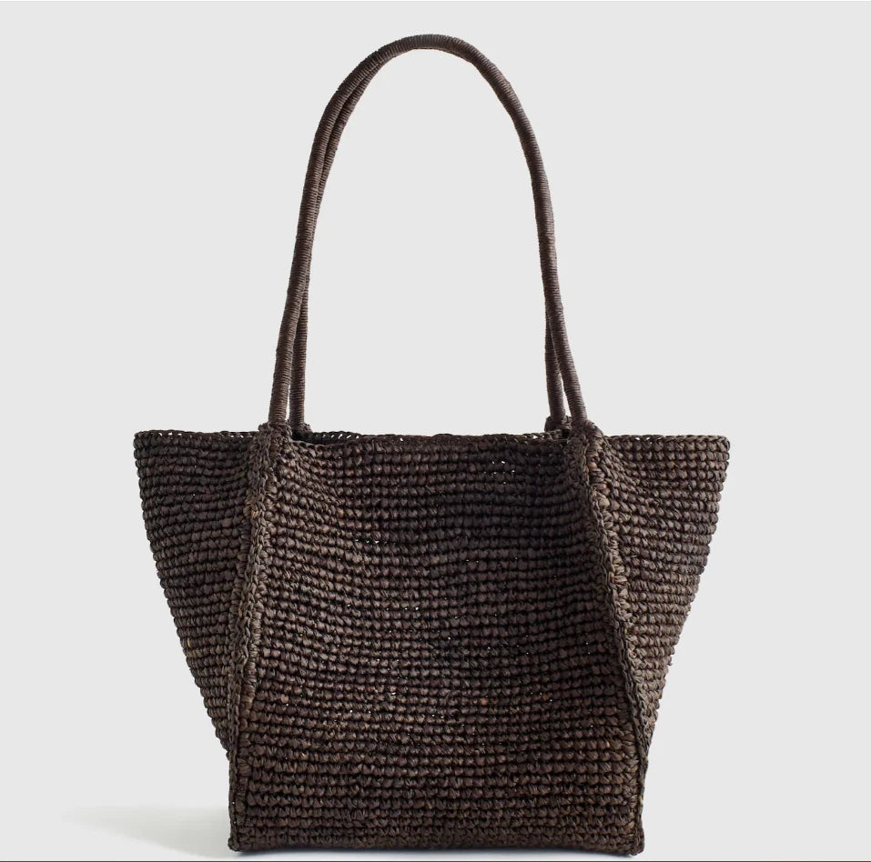 Madewell The Lexington Small Tote in Raffia Straw Bag