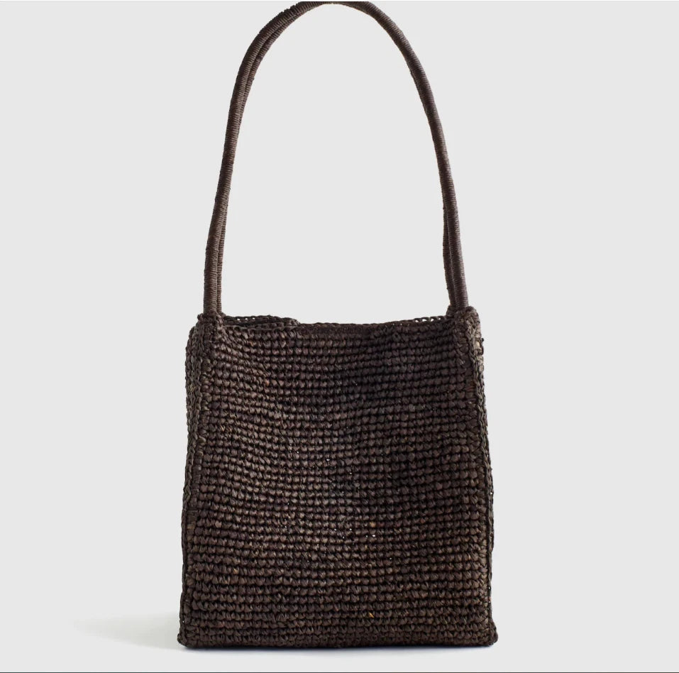 Madewell The Lexington Small Tote in Raffia Straw Bag
