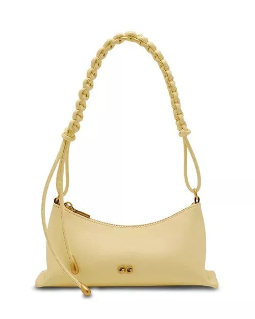 Cult Gaia Osa Shoulder Purse Hand Bag Leather Buttercream Yellow New!